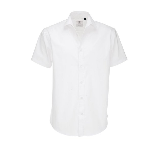 B&C - Camisa formal de manga larga Smart Modelo Black Tie - Trabajo/Fiesta/Verano (Blanco)