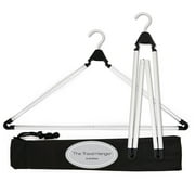 The Travel Hanger - Portable and Foldable for Gym, Travel, Office and Car by Boottique- Black and Matte Silver