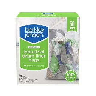 Ultrasac Heavy Duty 55 Gallon Trash Bags 2 Milliliter Plastic Drum Liners  50 ct