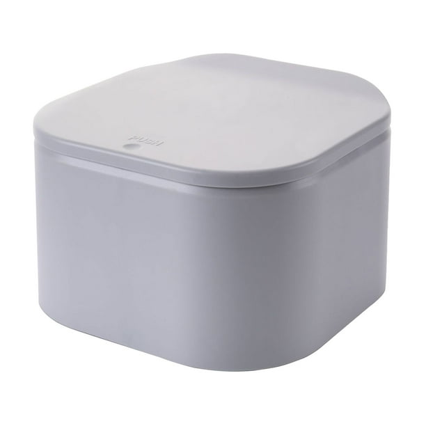 Bote de basura mini Wosthever desmontable ABS PP con tapa color gris