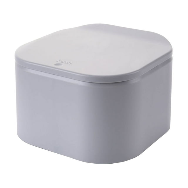 Inteprter Mini bote de basura duradero, hermoso y práctico, aplicaciones amplias, bote de basura pequeño fuerte y duradero Suministros de limpieza para el hogar Gris