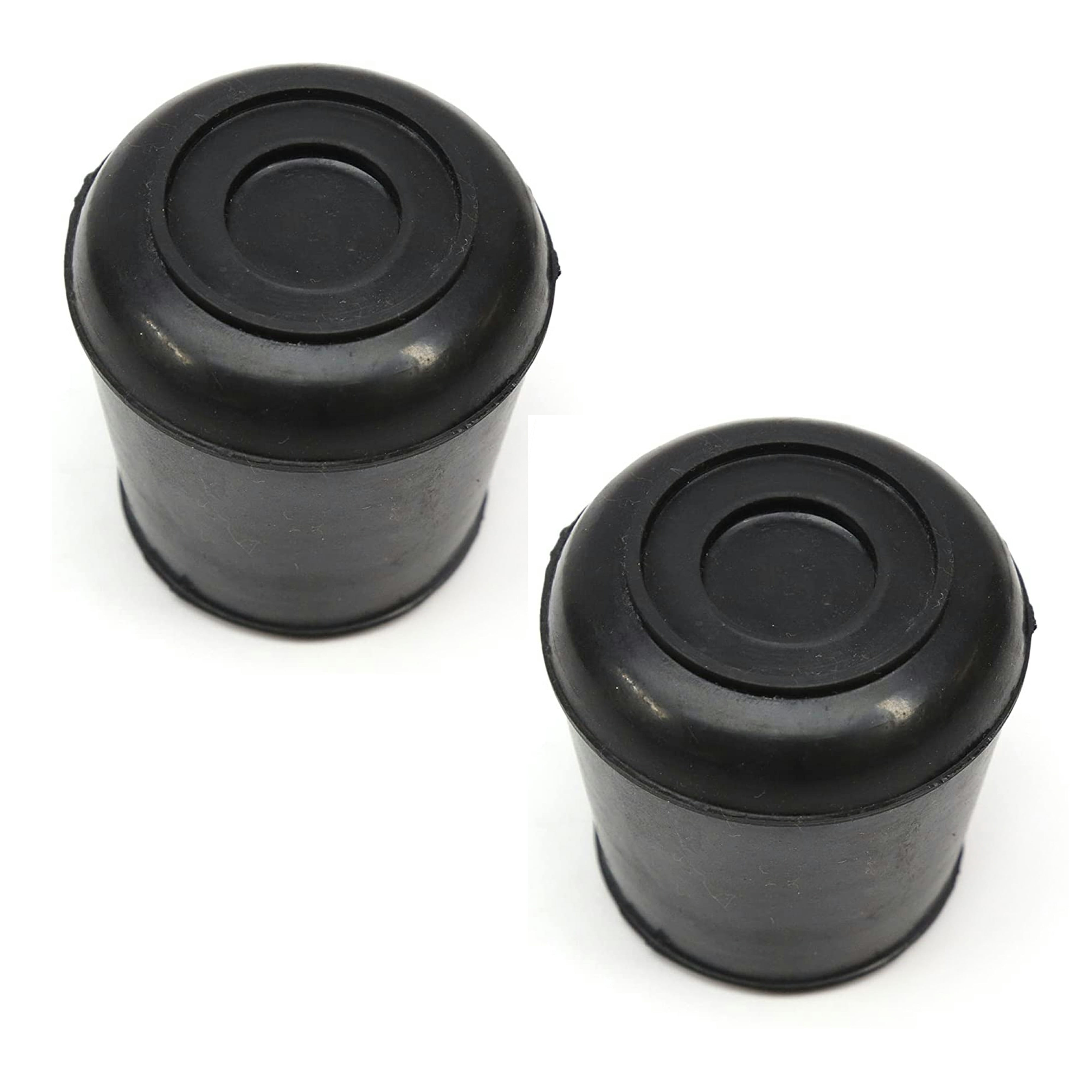 Red Hound Auto 2 Rubber Leg Tips Flooring Scratch Protector Stool Chair Feet Foot Pad Furniture Cushion Floor Protection 1.25' (32mm) Inside Diameter Black Pair Set
