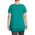 thumbnail image 2 of Just My Size Women's Plus-Size Chiffon Trim Tunic, 2 of 5