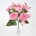 thumbnail image 4 of Naierhg Artificial Flower Vivid Nice-looking Creative Faux Silk Peony Bouquet Home Decoration for Home, 4 of 8