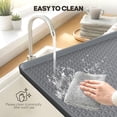 thumbnail image 4 of Washer Dryer Countertop, 51.2" x 25.6" Large Washer and Dryer Covers for The Top, Non-Slip Waterproof Silicone Dryer Top Protector Mat, Washer Dryer Topper for Laundry Room Kitchen Home（Gray）, 4 of 14