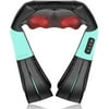 Nekteck Classic 3D Vibrating Shiatsu Neck, Back & Shoulder Massager with Soothing Heat, for Car, Office and Home Use, Blue