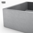 thumbnail image 4 of VIGO Orvieto Concreto Stone Rectangular Bathroom Vessel Sink in Gray with Sterling Faucet and Pop-Up Drain in Brushed Nickel-VGT2093, 4 of 14