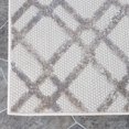 thumbnail image 4 of BNM Diamond Lattice Indoor Outdoor Area Rug, 6' x 8' 10", Slate, 4 of 11