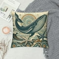 thumbnail image 2 of COMIO Sea Turtle Throw Pillow Covers Nautical Pillow Cover, Coastal Ocean Seahorse Octopus Decorative Pillow Cases for Bedroom Sofa Home Decor (Sea Theme), 2 of 5
