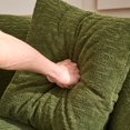 thumbnail image 5 of 110'' Cloud Couch, Green Modern Assembly Sectional Couch for Living Room, Curved Boneless Compression Modular Design, Chenille Sleeper Sofa for Bedroom Apartment Lounge, 5 of 11