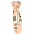 thumbnail image 5 of Crown Setting White Topaz Engagement Ring In 14k Rose Gold, 5 of 6