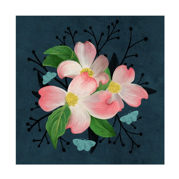 Trademark Fine Art Katie O'Shea Pink Dogwoods II Canvas Wall Art
