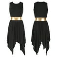 thumbnail image 5 of Miutii Mommy and Me Asymmetrical Praise Dance Tunic Dress Color Block Liturgical Dancewear Black S, 5 of 8