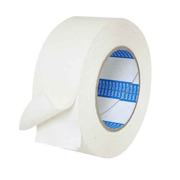 Nitto Multi-Purpose Double-Sided Cloth Carpet Tape (P-50): 3/4 in. x 75 ft. (White)