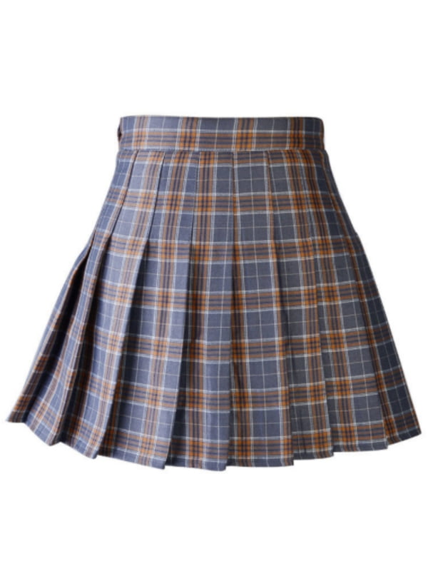 Girls Plain Box Pleated Mini Skirt Childrens Kids Elastic Waist School Uniform Mini Skirt