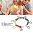 thumbnail image 4 of Yoga Bracelet, Lightweight Chakra Healing Crystals Bracelet Colorful Hand Cut Polished  For Work, 4 of 8