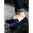 thumbnail image 4 of Men Metal Decor Casual Loafers, Leisure Outdoor Faux Suede Loafers, 4 of 4