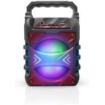 TOPTECH JET-4 Bluetooth Speaker, 4-Inch Woofer, Disco Lights, Red