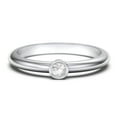 thumbnail image 1 of Classic Bezel Set Birthstone Ring - Cubic Zirconia / White Topaz (April), 1 of 4