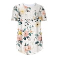 thumbnail image 5 of Patlollav Short Sleeve Shirts for Women Summer Dressy Casual Tops Pleated Front Blouse Ladies Tunics, 5 of 6