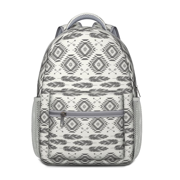 Artistic Geometric Student Backpack - Waterproof & Lightweight with Breathable Mesh Straps