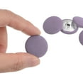 thumbnail image 4 of Uxcell 20pcs 36L Fabric Cloth Covered Button 23mm Metal Shank Round Sewing Buttons for Suits Dress Blouses, Purple, 4 of 5