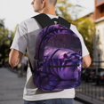 thumbnail image 6 of Easygdp Purple Hippo In Water Casual Laptop Backpack, Backpack for School, Travel, Business, 6 of 6