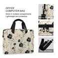 thumbnail image 4 of FORMRS 16" Laptop Bag Carrying Sleeve Case with Handle Travel Shoulder Briefcase, Small Black Flowers, 4 of 8