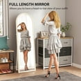 thumbnail image 4 of HOMCOM 64" x 21" Full Length Mirror, Arched Full Body Mirror, White, 4 of 10