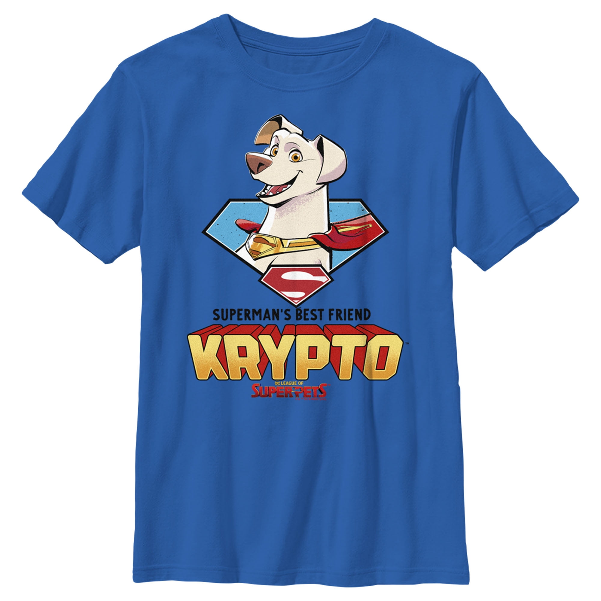 Boy's DC League of Super-Pets Krypto Superman's Best Friend Graphic Tee Royal Blue Medium