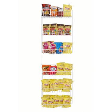 Lavish Home Over the Door Organizer - 6-Tier Adjustable Pantry Shelves and Rack for Kitchen Organization, White