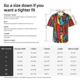 thumbnail image 5 of Fuzoiu Colorful Arrow Graffiti Pattern Print Hawaiian Shirt for Men, Summer Beach Casual Short Sleeve Button Down Shirts, Men’s Beach Summer Shirts with Pocket,Medium, 5 of 7