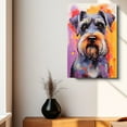 thumbnail image 4 of Standard Schnauzer Canvas Wall Art Famous Oil Paintings Monets Watercolor Dog Canvas Funny Dog Canvas Floral Print Abstract Farmhouse Gallery Aesthetic Room Decor for Bedroom Bathroom, 4 of 6