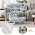 thumbnail image 5 of Outdoor Pillow Covers 20x12 Set of 2, Blue Vintage Fall Waterproof Patio Throw Pillow Covers for Couch Sofa Chair, Thanksgiving Botanical Pumpkins Decorative Pillowcases for Throw Pillows, 5 of 9