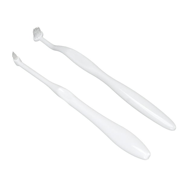 Cepillo de dientes con mechones para limpieza de aparatos de ortodoncia, eliminación de manchas, cepillo de dientes interdental para el cuidado bucal, color blanco