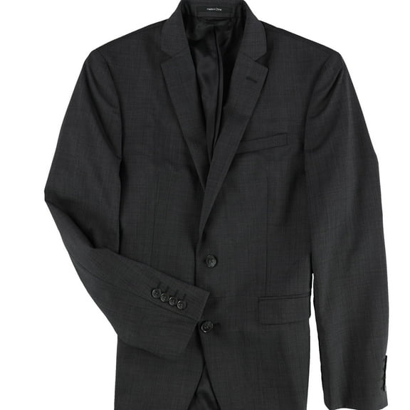 bar III Mens Professional Two Button Blazer Jacket, Grey, 40 Long