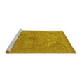 thumbnail image 2 of Ahgly Company Machine Washable Indoor Square Oriental Yellow Industrial Area Rugs, 8' Square, 2 of 4