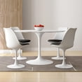 thumbnail image 7 of Aron Living 18.5" Mid-Century Plastic Crystal Dining Chairs in Clear (Set of 4), 7 of 7