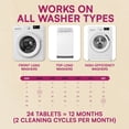 thumbnail image 4 of Washing Machine Cleaner Tablets Unscented 24 Pack Residue-free Laundry Washer Cleaner for HE Front Load, Top Load Washing Machine Cleaning Tablets Pro Descaler Deodorizer, Low Suds 1 Year Supply, 4 of 4