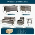 thumbnail image 7 of Unnifurnzi 10 Pieces Wicker Outdoor Furniture-Outdoor Swivel Chairs Set of 4 with 6 Inch Thick Cushions Outdoor Couch with Outdoor Ottoman Patio Furniture Set for Deck Porch Poolside-Gray/Gray, 7 of 7