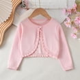 thumbnail image 4 of XYAIYT Knitted Cardigan for Girls Button Open Front Cropped Coat Thin Breathable Jacket for Kids 2-11 Years, 4 of 6