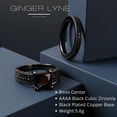 thumbnail image 6 of Liza Black Wedding Ring Set for Woman Cz Gothic  Engagement Ring Ginger Lyne Collection, 6 of 7