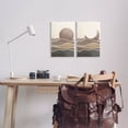 thumbnail image 2 of Neutral Toned Landscape Sun Moon Landscape Graphic Art Unframed Art Print Wall Art, Set of 2, 2 of 7