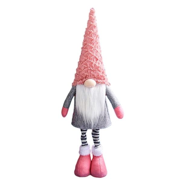 Muñeco Peluche Navidad FLhrweasw Artesanía Hecha A Mano Sin Rostro Rosa