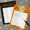 thumbnail image 2 of Distinctivs Halloween Party Games Paquete De Juegos Halloween Trivia & Phobia Match 2 – 25 Unidades, 2 of 5