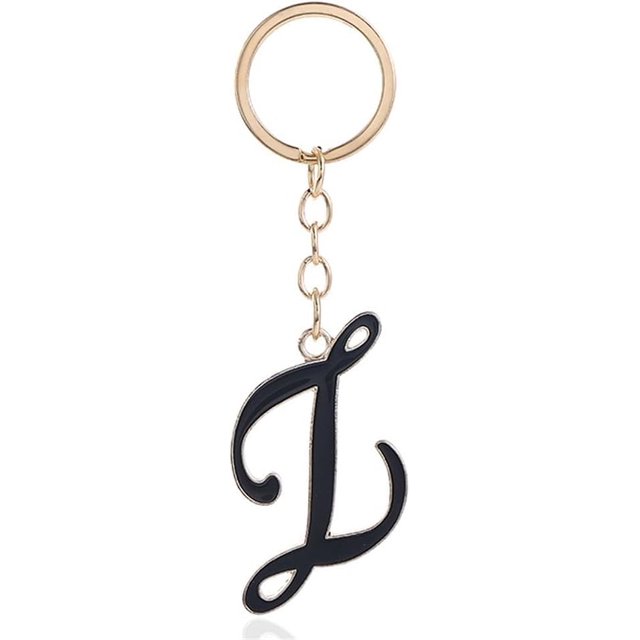 Letter Keychain,26 Letters A-Z Decorative Letter Keychain,Name Keychain for Women Girls Men Teenager Gift