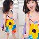 thumbnail image 5 of Vestido de verano para niñas pequeñas, vestido informal floral con tirantes, vestido de fiesta para niñas sin mangas, vestido de verano para la playa, 130cm, 5 of 5
