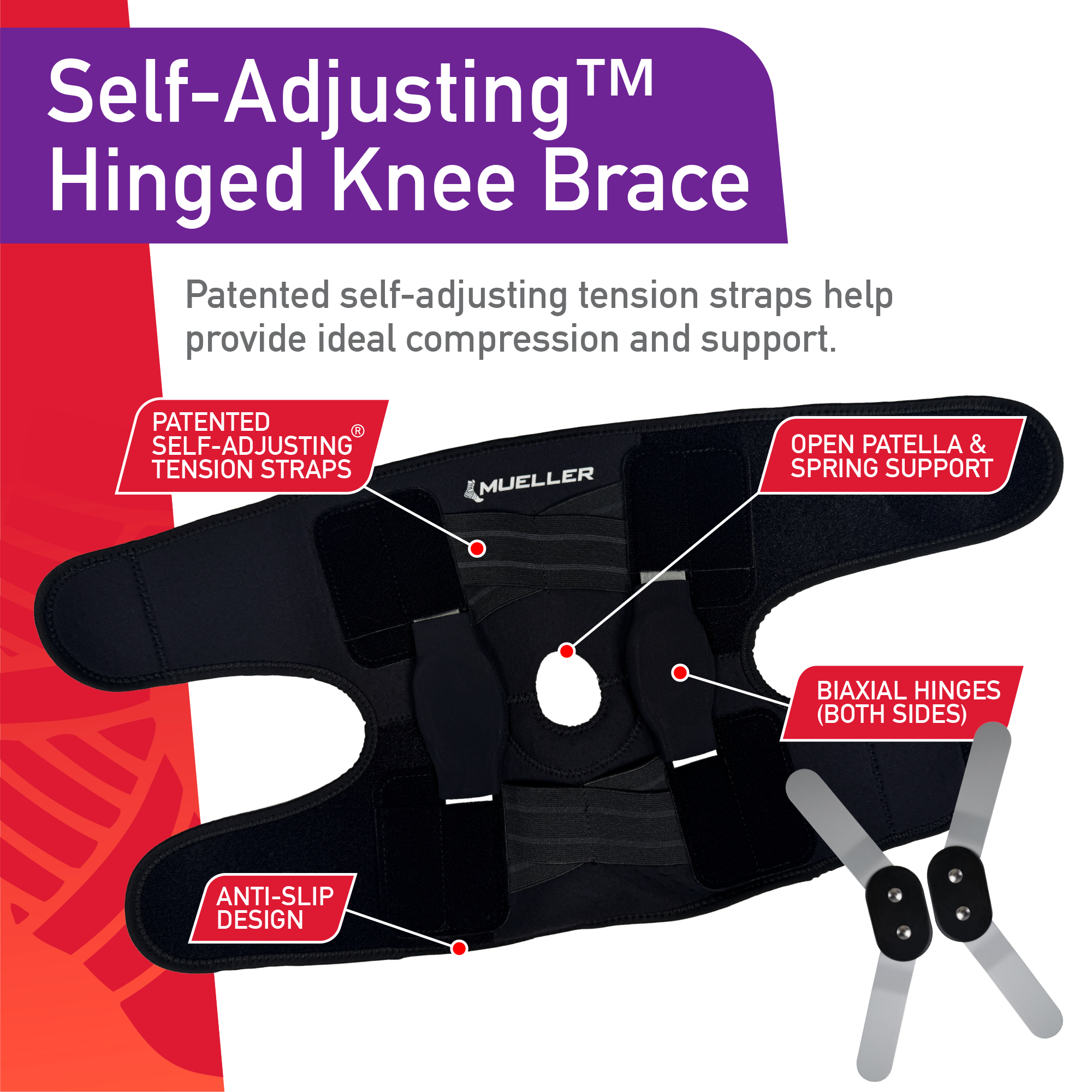 Mueller Adjustable Hinged Knee Brace, Black photo 8