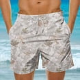 thumbnail image 2 of LpwkSSA Mens Textured Camo Shorts Adjustable Waistband Design Stretchy Fabric Relaxed Silhouette for Hiking Trips Yellow S, 2 of 5