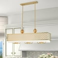 thumbnail image 2 of Livex Lighting Arabesque 9 Light Linear Chandelier in Soft Gold, 2 of 12